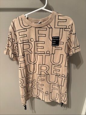 Urban ID Sample Graphic Beige Tee with Black Lettering